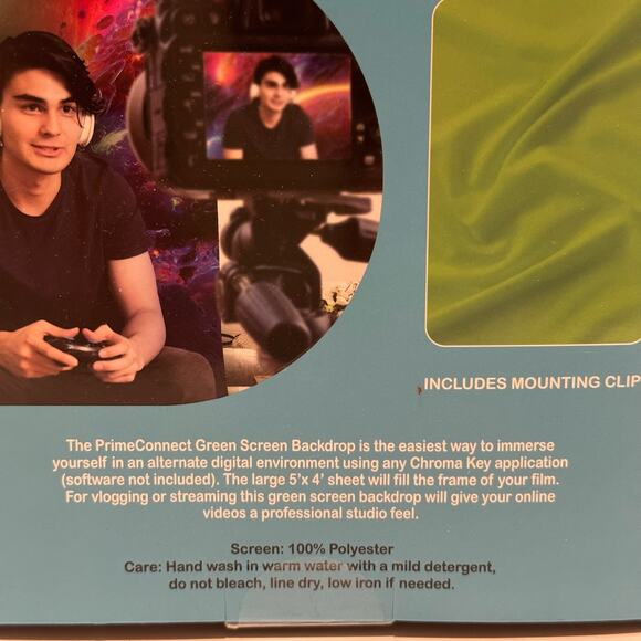 Green Screen Backdrop‎ Chroma Key for Streaming Photography Video 60x48 - Picture 9 of 9